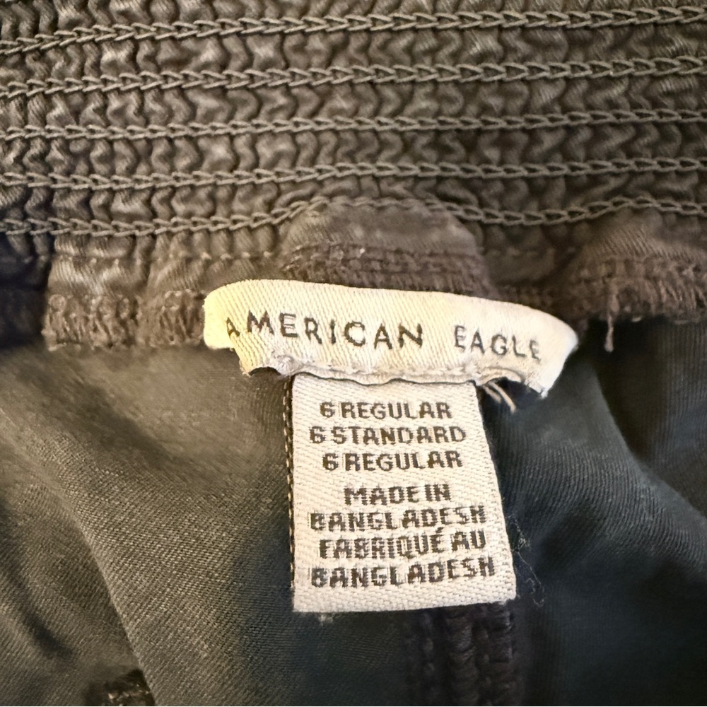 American Eagle | Black Cotton Blend Jogger Pants - Picture 7 of 8